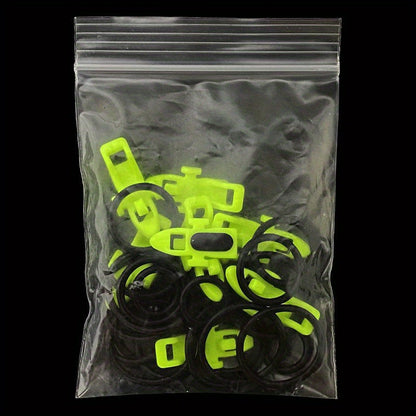 10/20 Sets Fishing Hook Keeper – Protective Jig Hooks Holder with Adjustable Elastic Rubber Rings, Essential Tool for Anglers