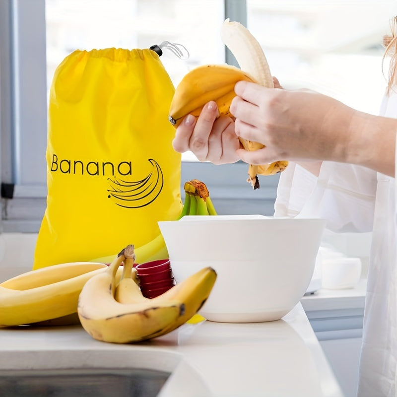 Freshness Keeper Banana Storage Bag - Preserve Freshness, Prevent Ripening, Lightweight, Washable, Durable - Space-Saving Design for Fruits and Vegetables, Easy to Clean