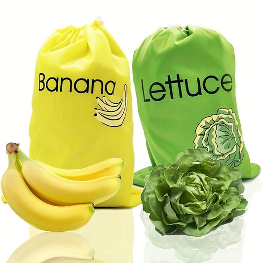 Freshness Keeper Banana Storage Bag - Preserve Freshness, Prevent Ripening, Lightweight, Washable, Durable - Space-Saving Design for Fruits and Vegetables, Easy to Clean
