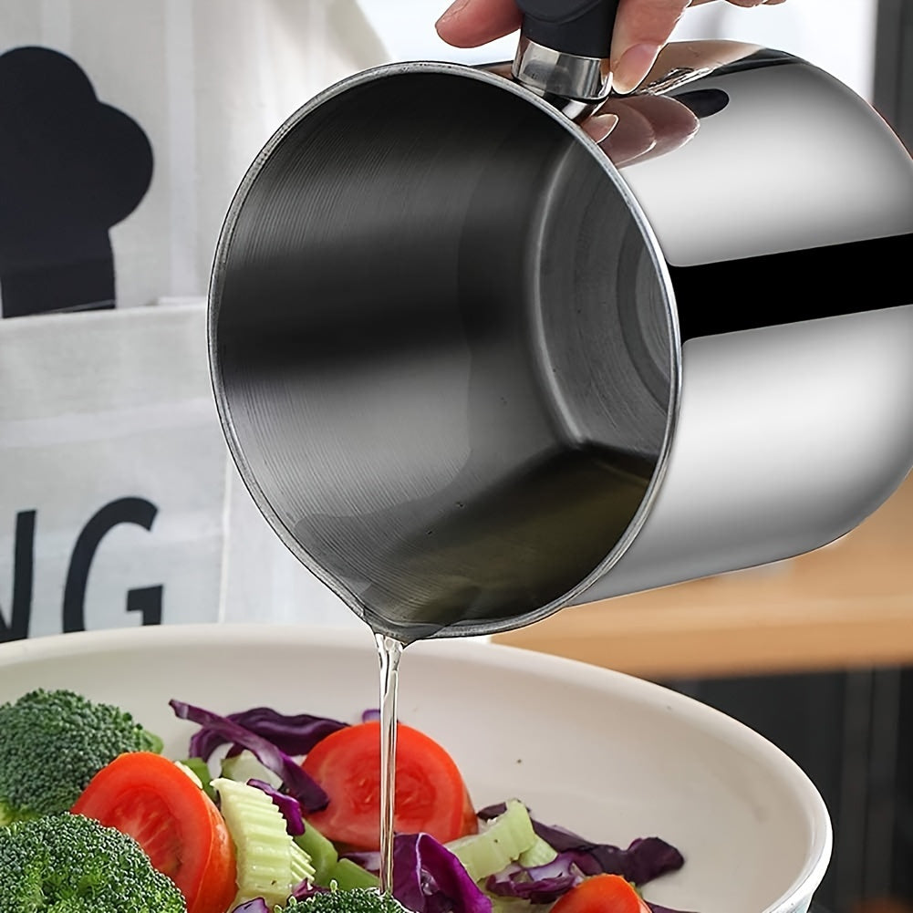 1.8L Stainless Steel Kitchen Container with Strainer – Easy-Hold Storage for Cooking Oil & Grease, Ideal for Hotels, Restaurants & Bulk Kitchenware, Eid Al-Adha Mubarak