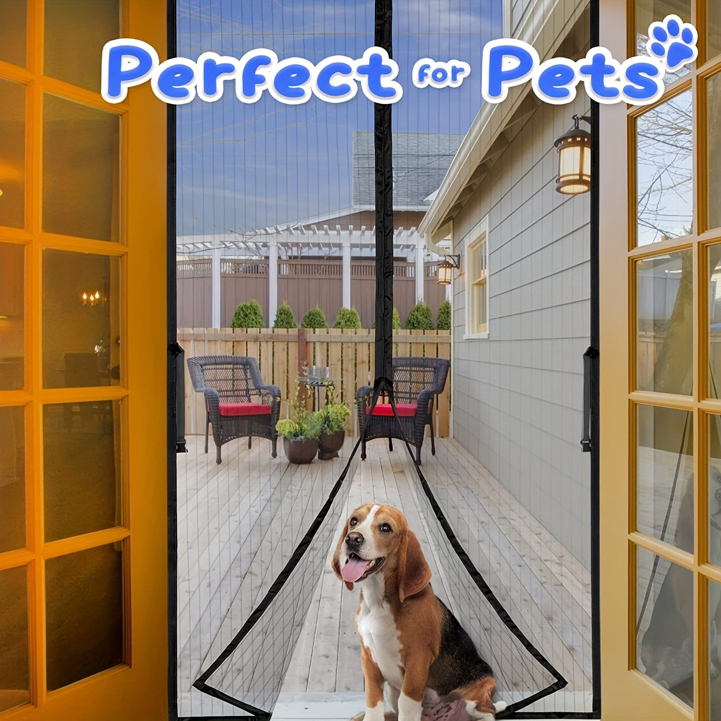 Magnetic Screen Door Set - Self-Sealing, Hands-Free, Heavy-Duty Mesh - Bug-Proof, Pet and Kid Friendly, Easy Installation, Durable - 36x82 Inch / 39x82 Inch