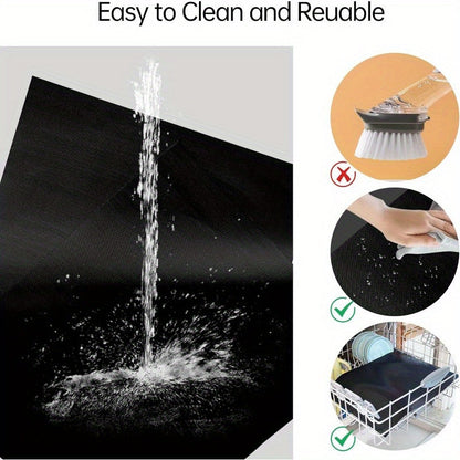2 Pack Premium Heavy Duty Oven Liners - Non-Stick, BPA & PFOA Free, Heat Resistant | Easy Clean, 16x24 Inch Thick Oven Mats for Electric, Gas, Toaster, Convection, Microwave Ovens, Grills | Durable BBQ Accessories