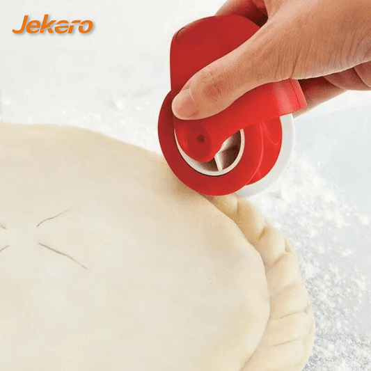 Deluxe Pastry Lattice Cutter Tool - Plastic Rolling Pin Wheel for Easy DIY Cake Decorating and Embossing - Essential Kitchen Gadget for Home Bakers