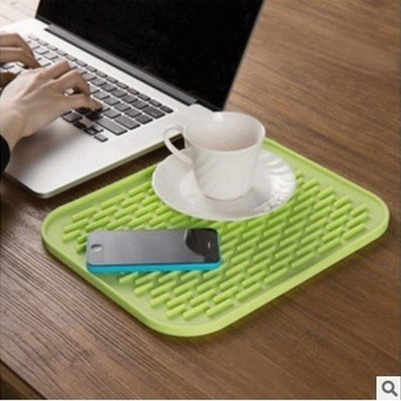 Buy 1 Get 1 Free - 2pcs Multifunctional Silicone Rectangular Trivet Mats - Heat-Resistant, Non-Slip, Easy to Clean, Space-Saving for Hot Pots, Dishes, Coasters and Table Protection