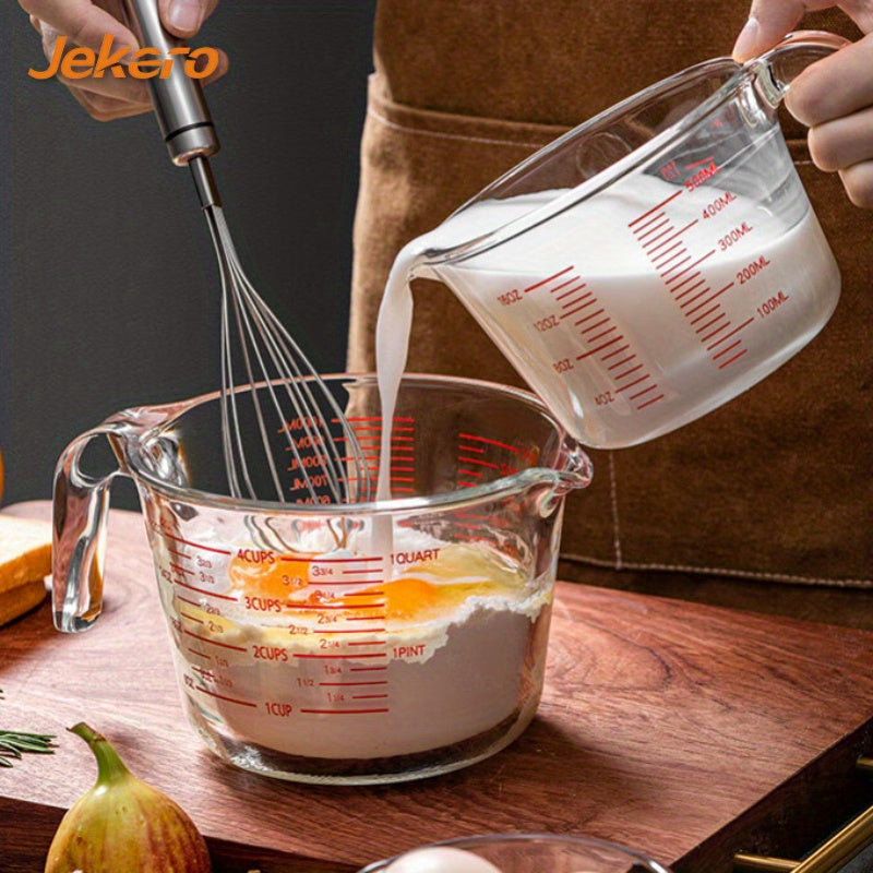 500ml Heat-Resistant Glass Measuring Cup with Scale and Handle - Microwave and Oven Safe for Baking and Cooking