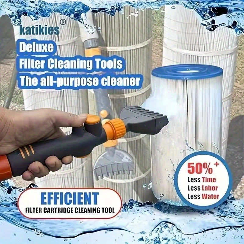 Premium Pool Filter Cleaner – Instantly Removes Debris & Dirt – Heavy Duty, Durable Cartridge Cleaner for Spa and Swimming Pool Filters – High-Performance Cleaning Tool