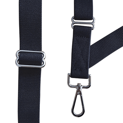 Trucker Suspenders for Men – Wide X-Back Adjustable Elastic Suspenders with 2 Snap Hooks for Work & Trousers