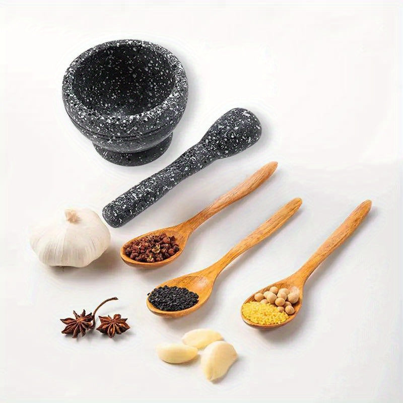Grinding Bowls - Kitchen Garlic Press and Pepper Crushers, Food-Grade PP Multi-Purpose Grinders, Garlic Mashers, Spice Tools for Restaurant and Home Kitchen - 1 Set