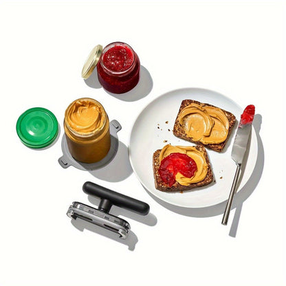 Adjustable Jar & Bottle Opener – Multifunctional Metal Can Lid Gripper, Manual Kitchen Accessory for Easy Opening, Party Supplies