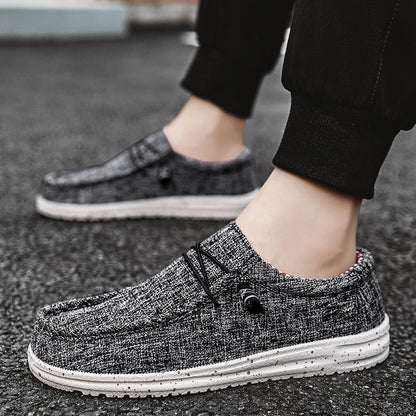 Men's Trendy Solid Slip-On Loafer Shoes – Comfy, Non-Slip Casual Sneakers for Outdoor Activities
