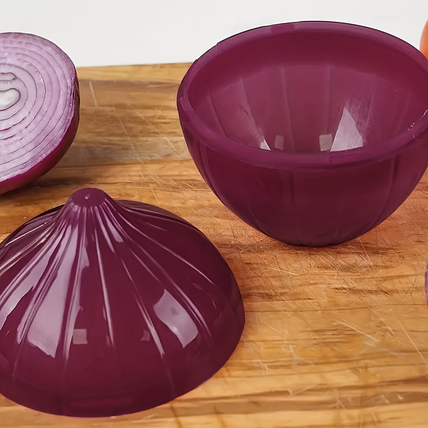 Onion Saver Food Storage Box - Vegetable Shaped Preservation Container, Refrigerator Crisper for Onions, Kitchen Gadget for Restaurants