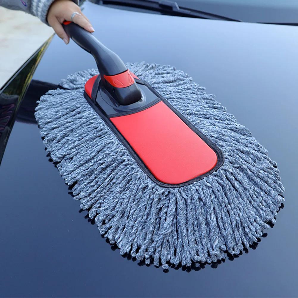 Extendable Handle Car Duster - Soft Non-Scratch Cleaning Brush for Car and Home Dusting, Removable Dust Remover Tool