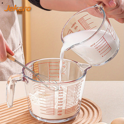 500ml Heat-Resistant Glass Measuring Cup with Scale and Handle - Microwave and Oven Safe for Baking and Cooking