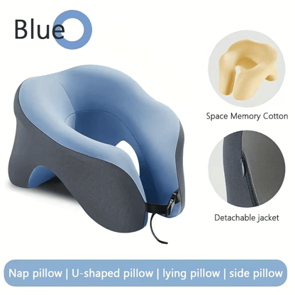 Ergonomic Memory Foam U-Shaped Pillow – Comfort and Support for Travel and Office Naps, Versatile Neck and Head Cushion