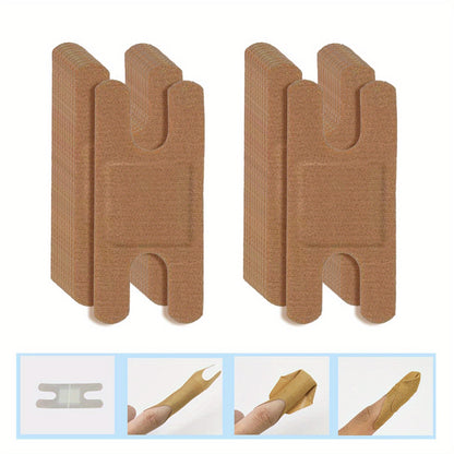 100pcs Breathable Elastic Fabric Bandage Patches - Assorted Shapes and Sizes for Versatile Protection - Essential for Home, Outdoor Adventures, and Emergency Kits