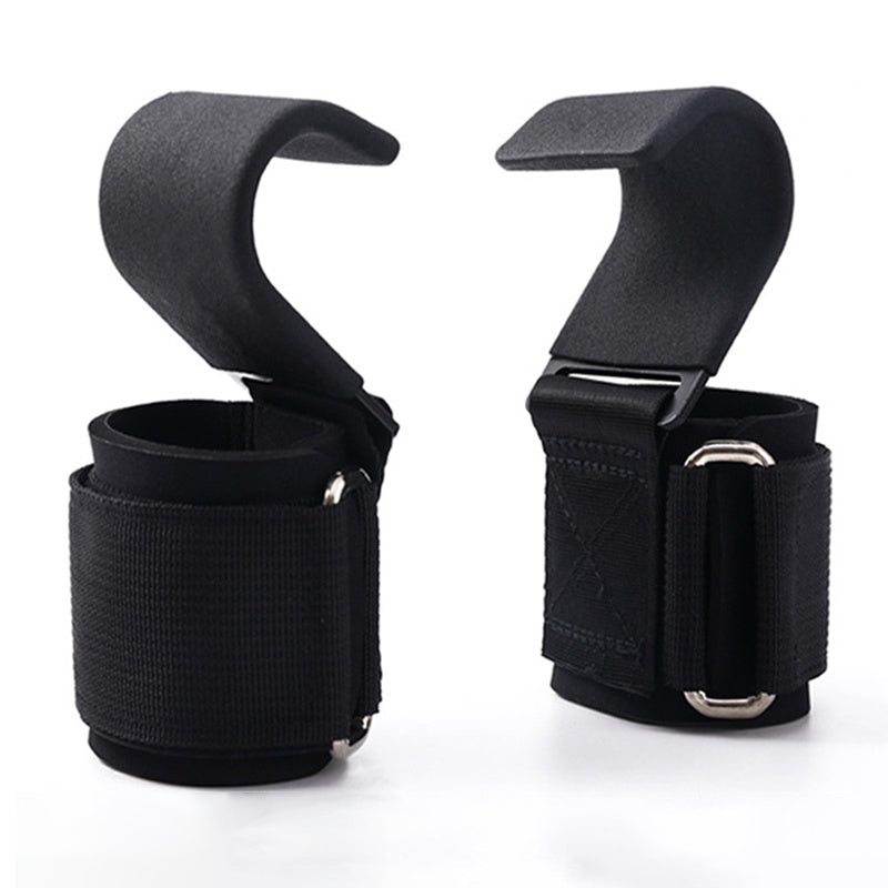 2pcs Heavy-Duty Wristbands with Sturdy Hooks - Durable, Adjustable for Weightlifting, Pull-Ups, and Powerlifting - Secure Grip and Maximum Performance