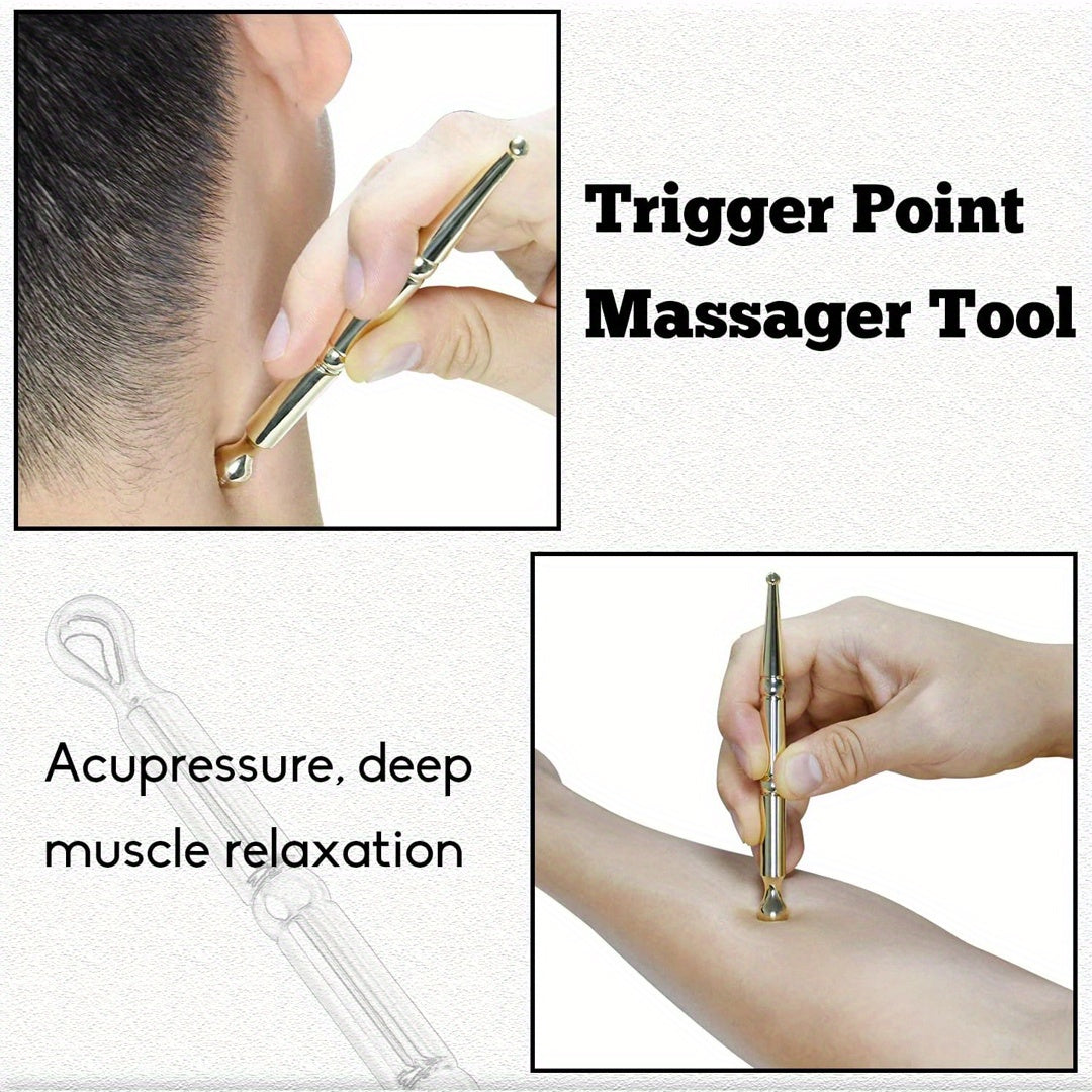 Professional Reflexology Pen – Stainless Steel Massage Tool for Full Body, Deep Tissue Massage, Acupressure, Reflexology Pressing Point Massager