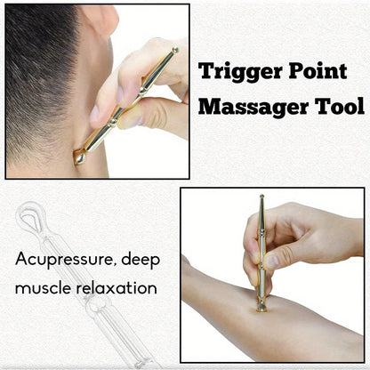Professional Reflexology Pen – Stainless Steel Massage Tool for Full Body, Deep Tissue Massage, Acupressure, Reflexology Pressing Point Massager
