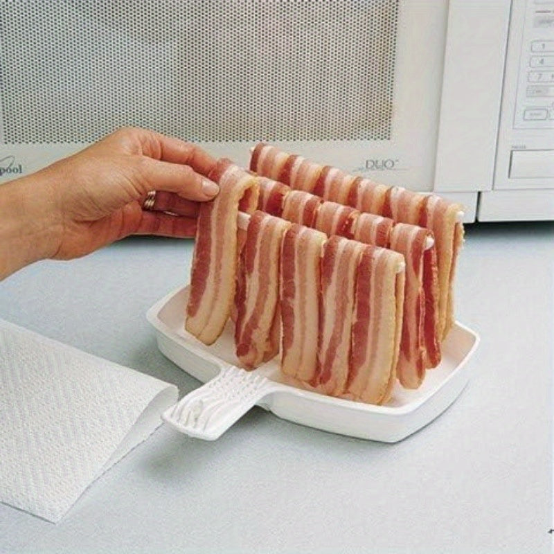 Original Makin Bacon Microwave Dish – Crispy Bacon in Minutes – Quick and Easy to Use – Reduces Fat for Healthier Meals