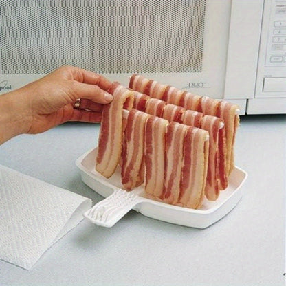 Original Makin Bacon Microwave Dish – Crispy Bacon in Minutes – Quick and Easy to Use – Reduces Fat for Healthier Meals