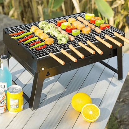 10pcs Premium Stainless Steel BBQ Skewers with Wooden Handle – Multifunctional, Durable Grilling Needles for Outdoor Cooking – Perfect for Summer Parties and Family Gatherings