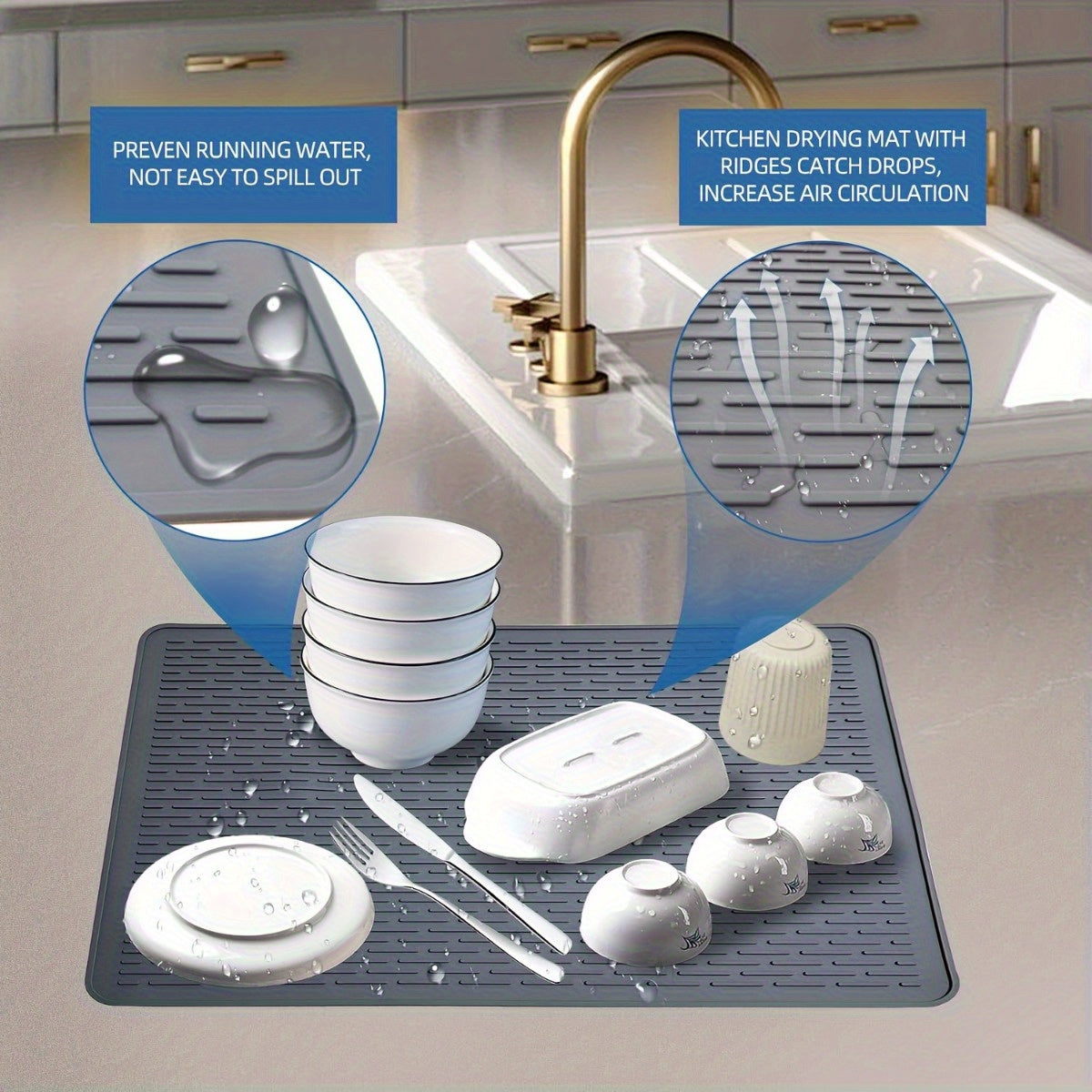 1pc Silicone Stove Top Cover - Heat Resistant Mat for Electric Stoves, Stovetop Protector, Dish Drying Mat, Glass Top Stove Cover, Kitchen Accessory
