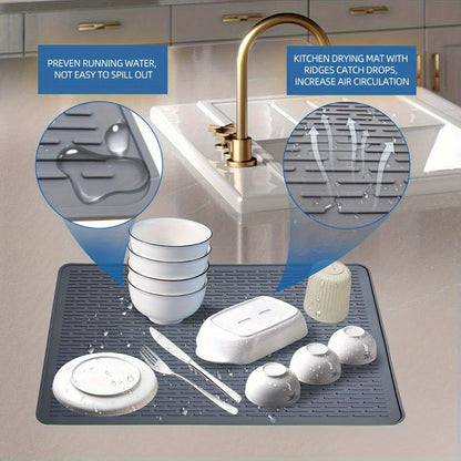 1pc Silicone Stove Top Cover - Heat Resistant Mat for Electric Stoves, Stovetop Protector, Dish Drying Mat, Glass Top Stove Cover, Kitchen Accessory