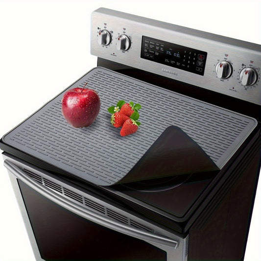1pc Silicone Stove Top Cover - Heat Resistant Mat for Electric Stoves, Stovetop Protector, Dish Drying Mat, Glass Top Stove Cover, Kitchen Accessory