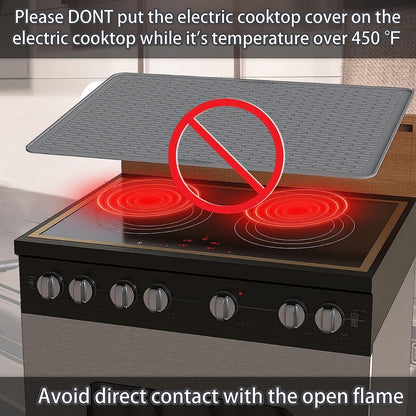 1pc Silicone Stove Top Cover - Heat Resistant Mat for Electric Stoves, Stovetop Protector, Dish Drying Mat, Glass Top Stove Cover, Kitchen Accessory