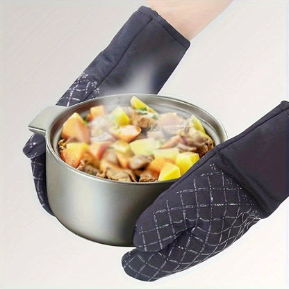 Buy 1 Get 1 Free - 2pcs Extra-Thick Silicone Oven Mitts and Pot Holder Set - Premium Heat Shield, Non-Slip Grip, Quick-Cooling - Perfect for Safe Baking, Cooking, Kitchen Use