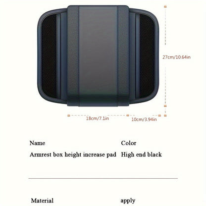 KB-3 Premium Memory Foam Car Armrest Cushion with Storage Bag - Faux Leather, Height Boosting Elbow Support for Enhanced Comfort