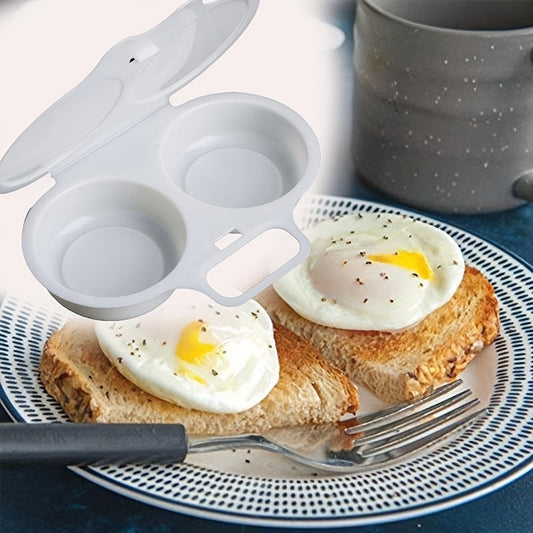 Easy-Clean Microwave Egg Poacher - Durable PP Round Egg Steamer for Perfectly Cooked Eggs - Essential Kitchen Gadget