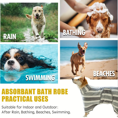 RapidDry Super Absorbent Pet Towel - Quick Drying, Two-Color Options, Ideal for Bath Time, Swimming, and Beach Fun with Your Furry Friend