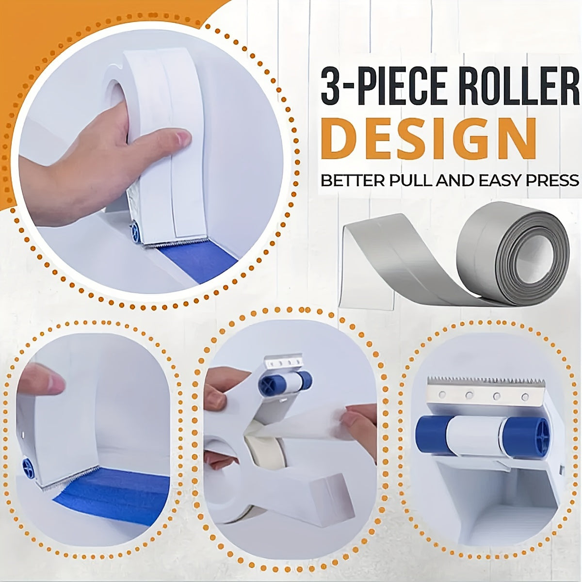 Professional Painter's Masking Tape Dispenser - Durable ABS, Ideal for Home and Industrial Use