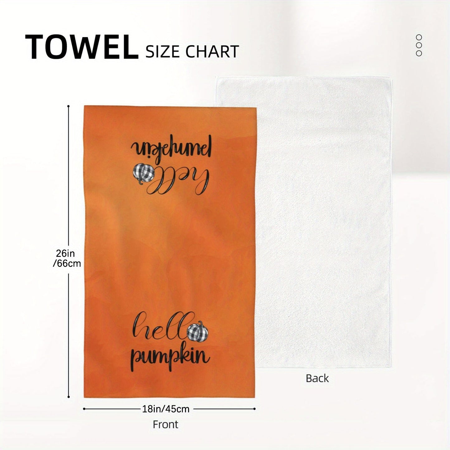 Ultra-Soft Microfiber Kitchen Towels (2/4pcs) – Autumn Harvest and Thanksgiving Themes – Buffalo Plaid and Pumpkins – 18x26” – Perfect for Hand or Dishwashing, Fall Home and Bathroom Decor