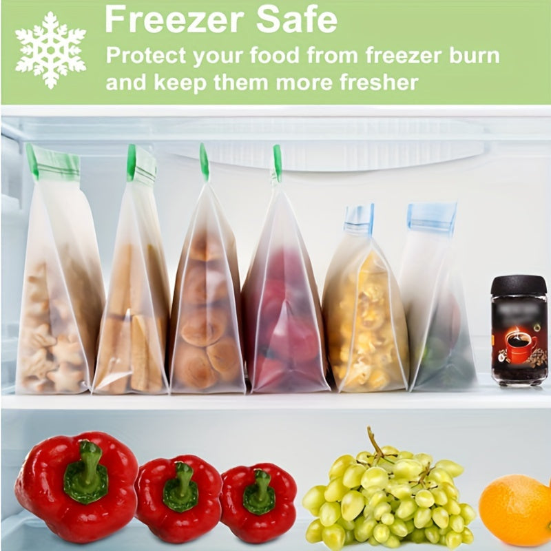 Reusable Silicone Food Storage Bags – Leak-Proof Freezer Bags, Travel/Home Storage – Includes 1 Gallon Bag, 1 Sandwich Bag, 1 Snack Bag (BPA-Free)