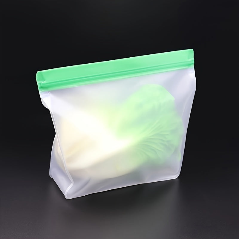Reusable Silicone Food Storage Bags – Leak-Proof Freezer Bags, Travel/Home Storage – Includes 1 Gallon Bag, 1 Sandwich Bag, 1 Snack Bag (BPA-Free)