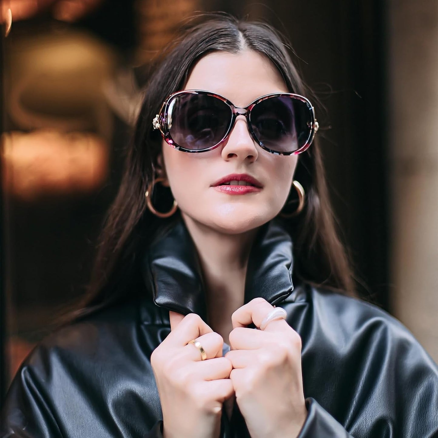 COOLEAR Trendy Oversized Polarized Sunglasses for Women – Summer Glare Protection Ladies Shades