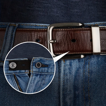 3 Piece Black No-Sew Waist Extender Buttons – Adjustable Cord Locks for Jeans & Pants, for Men & Women