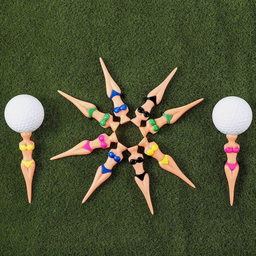 15 Pack Novelty Bikini Golf Tees – 76mm Durable PP Polypropylene, Fun 3 Inch Plastic Golf Pegs, Perfect for Training and Practice