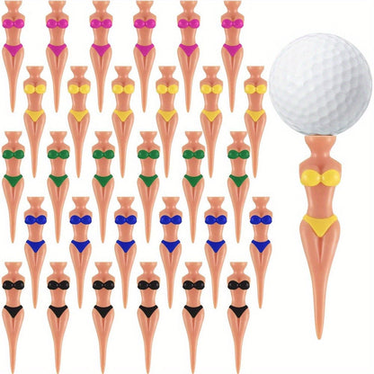 15 Pack Novelty Bikini Golf Tees – 76mm Durable PP Polypropylene, Fun 3 Inch Plastic Golf Pegs, Perfect for Training and Practice