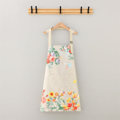 Butterfly Print Waterproof and Oil-Resistant Apron - Durable Polyester Apron for Cooking and Gardening, 1PC
