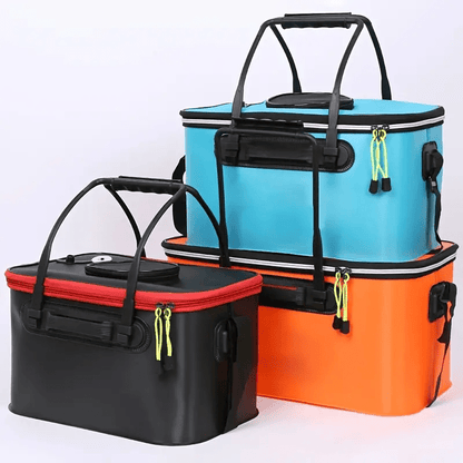 Waterproof EVA Fishing Bucket - Portable Multi-Use Live Fish Container for Camping and Hunting