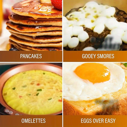 Steel Double-Sided Pan – Nonstick Copper Pancake Maker, Easy to Flip Frying Pan for Fluffy Pancakes, Omelets and Frittatas, Dishwasher Safe