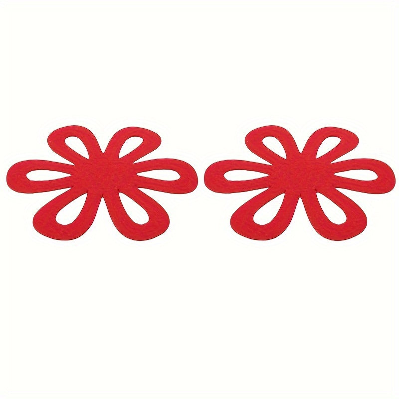 6 Pack Premium Red Pot and Pan Protectors - Non-Slip Heat Insulation Mats for Cookware and Table Protection