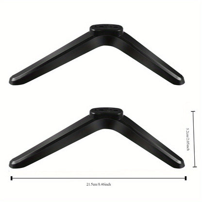 Universal ABS TV Stand Base - 2 Pack Adjustable Pedestal Feet for 32-65 Inch TVs, Includes Mounting Screws and Stabilizing Pad Set