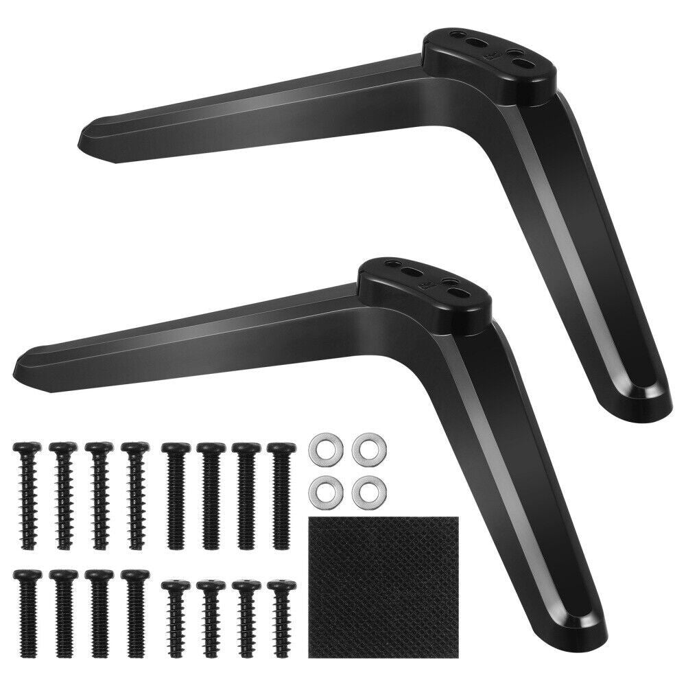 Universal ABS TV Stand Base - 2 Pack Adjustable Pedestal Feet for 32-65 Inch TVs, Includes Mounting Screws and Stabilizing Pad Set