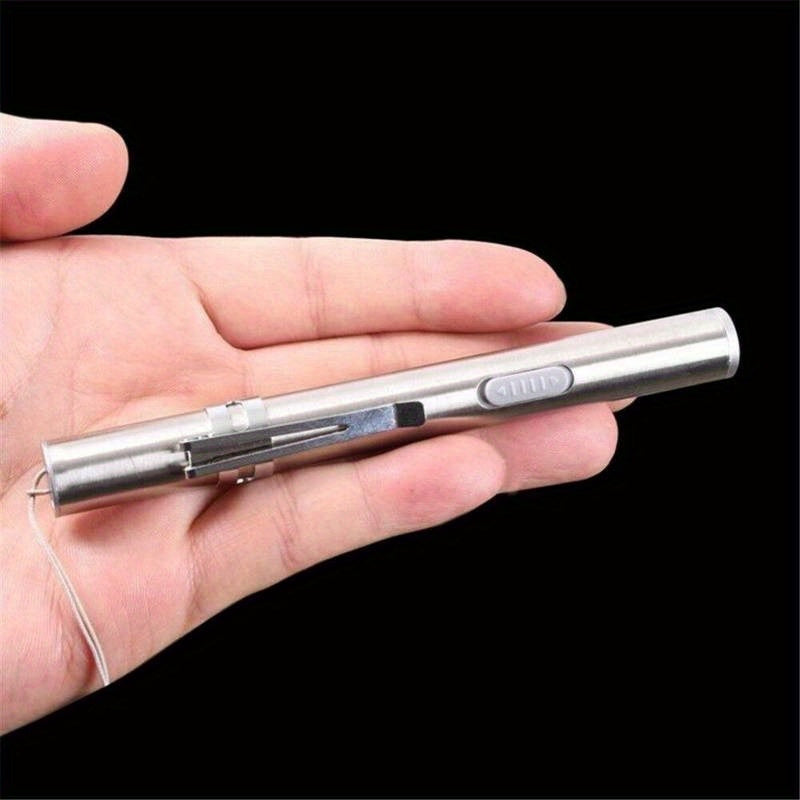 8000 Lumens Mini Penlight Lamp – USB Rechargeable Pocket LED Flashlight with Lanyard