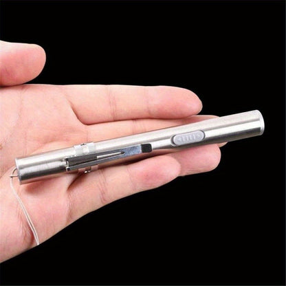 8000 Lumens Mini Penlight Lamp – USB Rechargeable Pocket LED Flashlight with Lanyard