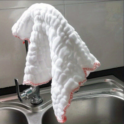 8pcs Non-Stick Oil Kitchen Towels - Durable Cotton Mesh Dishcloths for Efficient Cleaning
